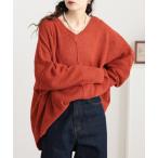 ニット セーター myke カラーネップ Vネックドルマンニットプルオーバー レディース