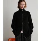 カーディガン ダブルジップスタンドニットカーディガン レディース