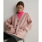 ショッピングピンク カーディガン オーバーサイズカーディガン レディース