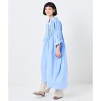 「FREAK'S STORE」 長袖ワンピース フリ- サックスブルー レディース