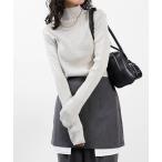 tシャツ ヴィンテージライク コットン リブ ハイネック プルオーバー レディース