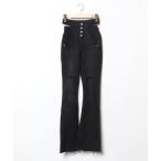 ショッピングブーツカット 「EMODA」 ブーツカットデニムパンツ SMALL ブラック レディース