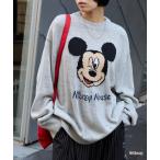 ショッピングミッキー ニット セーター 「Disney」別注 ミッキーマウス＆ミニーマウス / オールドグラフィック ジャガードニット レディース メンズ