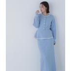 ショッピングケーブル ワンピース ペプラムケーブルニットセットアップ