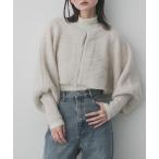 ニット セーター クロップドドルマンカーディガン レディース