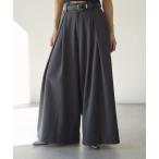  слаксы брюки передний tuck широкий брюки женский 