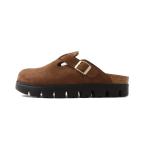 ショッピングビルケン サンダル BIRKENSTOCK BOSTON CHUNKY LEVE DARK TEA/BLACK / ビルケンシュトック ボストン チャンキー レ