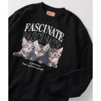 ショッピングイラスト トレーナー スウェット 「81」アニマル 転写イラスト 裏起毛 スウェット/イヌ/ネコ レディース メンズ