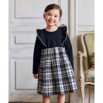 ワンピース チェック柄 ドッキング ワンピース キッズ 子供服 女の子