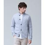 カーディガン ウール×カシミヤの上質素材「Cash Lamb's Wool」ハイネックケーブル カーディガン_25年モデル メンズ