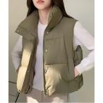 ダウンベスト ベスト スタンドカラーダウンベスト レディース