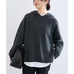 ショッピングフード ニット セーター 「フードがアクセントに」ウール100ホールガーメントフーディ レディース