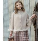 [QUEENS COURT] вязаный пончо 2 бежевый женский 