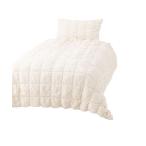 ショッピング掛け布団カバー ベッド 寝具 WARMY スクエアキルト 掛け布団カバー シングル アイボリー