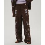 パンツ Embroidery Patchwork Trousers レディース