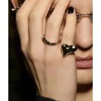 ショッピングハート 指輪 リング ディストート ハート ダブル リング / Distort heart w ring レディース