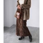 ショッピングロングスカート スカート ベロアナローロングスカート