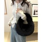 ハンドバッグ 「CANVAS＋」もこもこフェイクファーミニバッグ