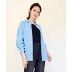 ショッピングダンガリー ブラウス シャツ ＩＥＤＩＴ　パール調ボタンをきかせた　ダンガリーシャツ「サックスブルー」 レディース