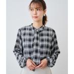 ブラウス シャツ ＩＥＤＩＴ　気分で印象変化を楽しむ２ーＷＡＹモノトーンプリントブラウス レディース