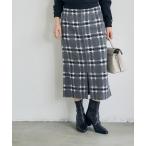 ショッピングファスナー スカート フロントファスナーチェック柄タイトスカート