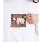 ショッピングもこもこ tシャツ もこもこ白くま　アップリケロンT レディース