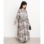 ワンピース 星くずと冬の街　シャツコールプリントワンピース