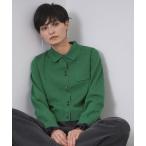 ニット セーター 袖口ドッキング ポロ衿デザインニット「洗濯機OK」 レディース