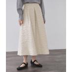 ショッピングスカート スカート フェザージャカードタックフレアスカート「洗濯機OK」