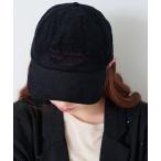 キャップ 帽子 刺繍コーデュロイキャップ レディース