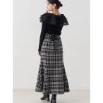 スカート オリジナルロービングチェックマーメイドスカート