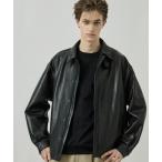 ブルゾン アウター WATER BUFFALO フライトレザーブルゾン　水牛革/耐水性/２WAY仕様/本革/冬服/２WAY メンズ