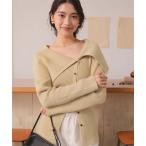 ショッピングオフショルダー ニット セーター 「26SS新作/2026 SPRING COLLECTION」アシンメトリーオフショルダーニットトップス レディース