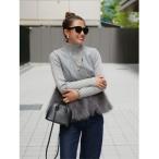 ショッピングファー コート アウター ファードッキングフェルトペプラムベスト レディース