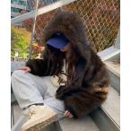 ブルゾン アウター ファーリバーシブルフードブルゾン レディース