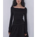 tシャツ ドレープオフショルダートップス EM25a088「EIGHTHMONTH」 レディース