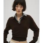 ニット セーター Layered Polo Knit レディース