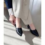 パンプス WEB限定 フレアヒールポインテッドトゥパンプス/45301