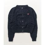「TOMMY JEANS」 ニットカーディガン MEDIUM ネイビー レディース