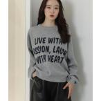 ショッピングau ニット セーター WEGO/「25年秋冬新作」レタリングニットプルオーバー レディース