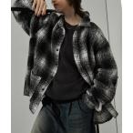 ブルゾン アウター 「Alfred Alex」オンブレチェック オーバーサイズ シャギーCPOシャツジャケット メンズ レディース