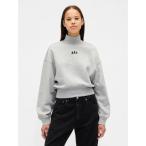 ショッピングGAP トレーナー スウェット NAPロゴ モックネック クロップド スウェットシャツ レディース