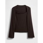 tシャツ モダンリブ エンベロープネック トップス レディース