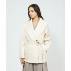 ショッピングショール コート アウター ウールダンボール ショールカラーコート レディース