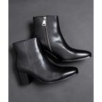 ブーツ サイドジップ ヒールブーツ メンズ