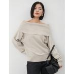 ニット セーター ピュアウールルーズ2wayオフショルニット レディース