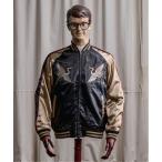 スカジャン 10B3 FAR EAST “WAVE ＆ CRANE” Souvenir Jacket　サテンスカジャン 鶴柄 メンズ