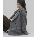 コート アウター シャギーテーラードジャケット レディース