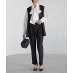 ショッピングジレ セットアップ ペプラムジレ×テーパードパンツ セットアップスーツ（セレモニー／通勤） レディース