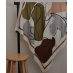 ショッピングスカーフ スカーフ バンダナ 「resonance」モダンパターン ニュアンスデザイン シルクタッチ 大判スカーフ「マルチウェイ」 レディース